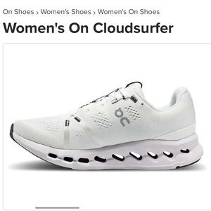 On Cloudsurfer White/Frost Women’s Size 7 Standard Width